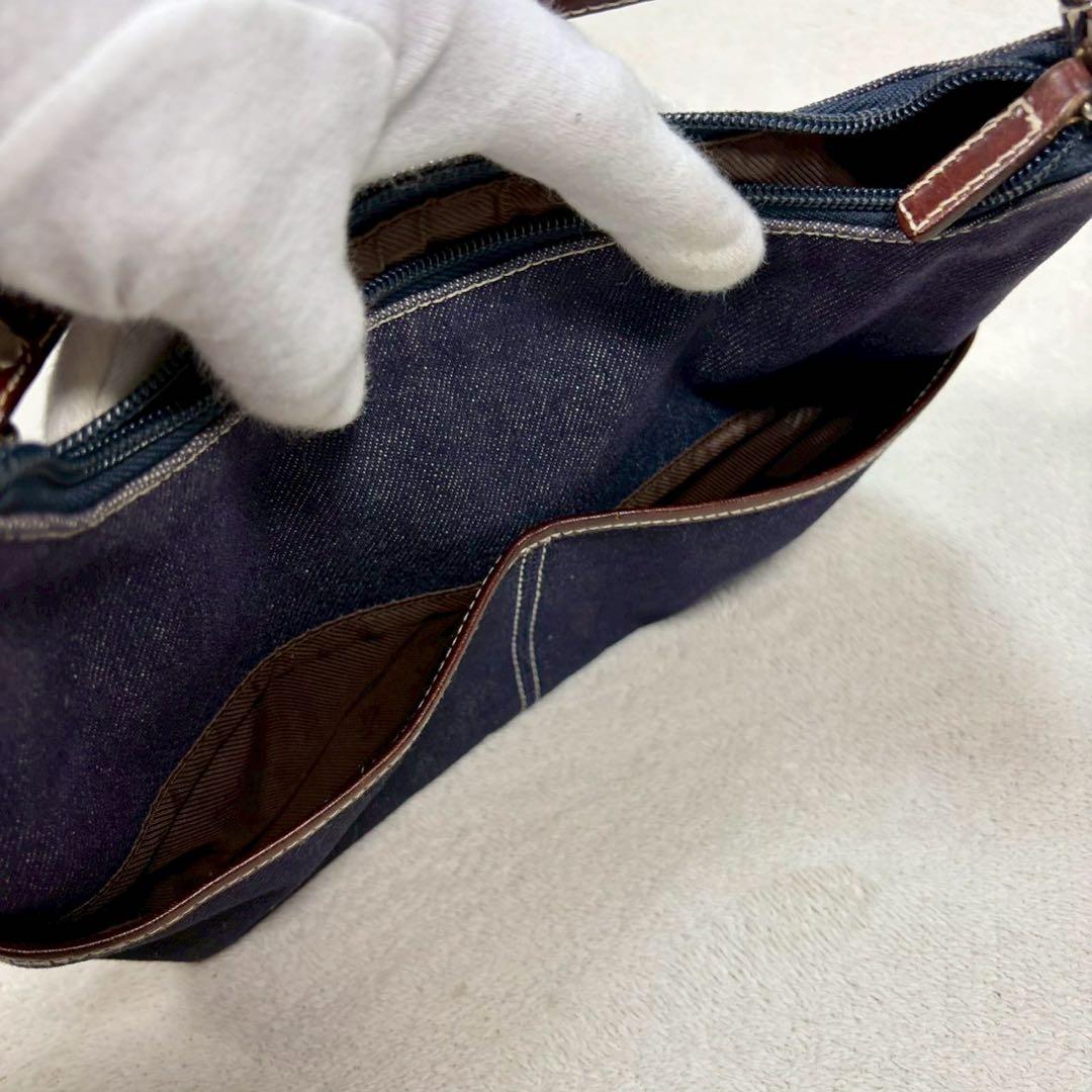 【美品✨】希少　ローレンラルフローレン　デニム　ハンドバッグ 紺色　ワンショル