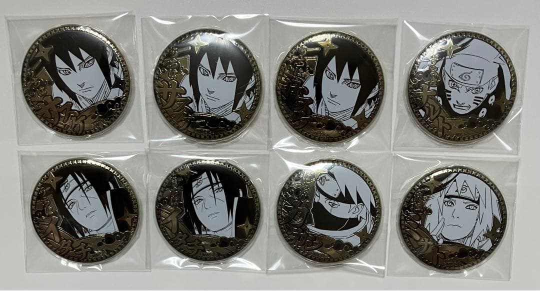NARUTO ゴールデン缶バッジ　ナルト　サスケ　イタチ　ミナト　カカシ