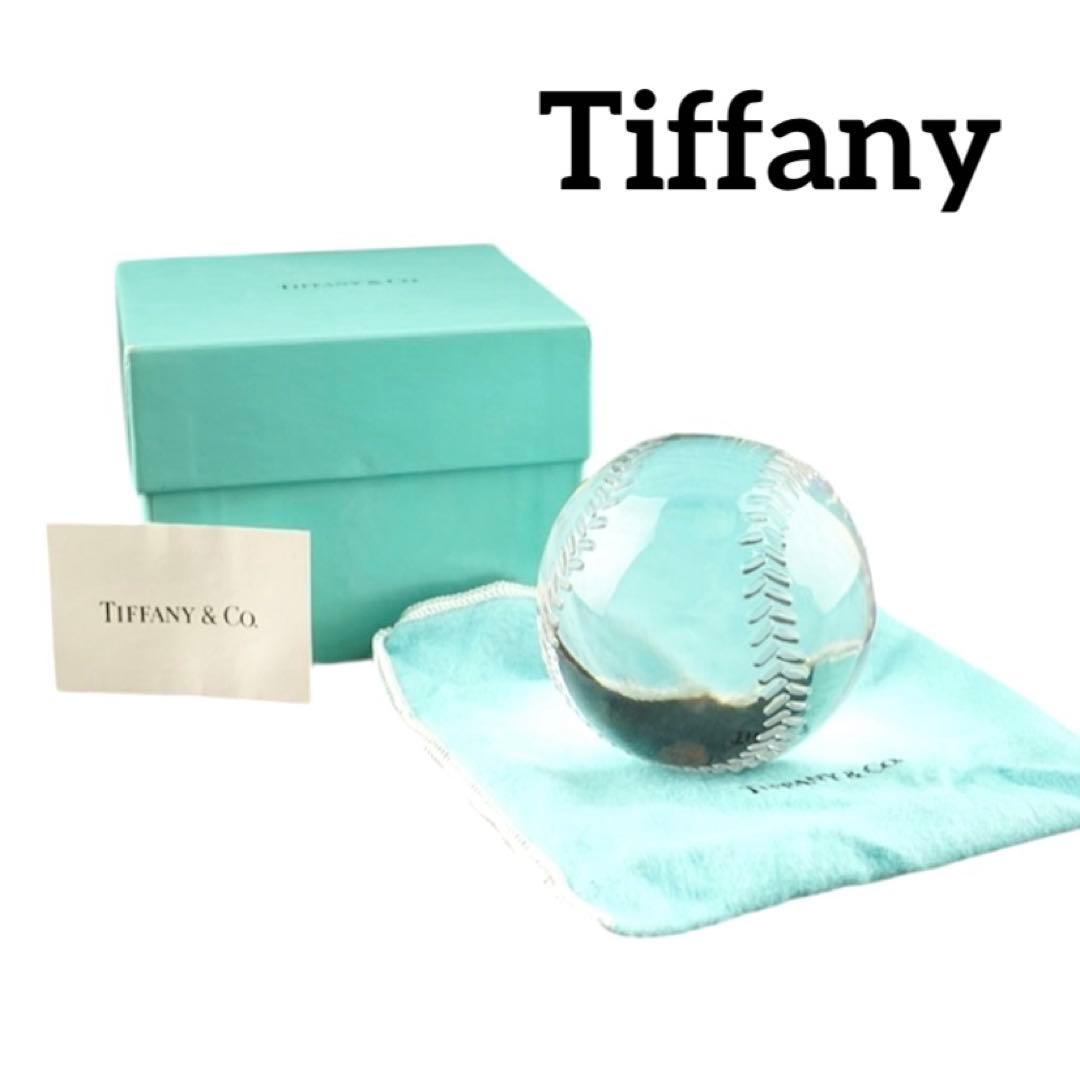 ♡超希少♡ティファニー　ペーパーウエイト　クリスタル　野球ボール　極美品
