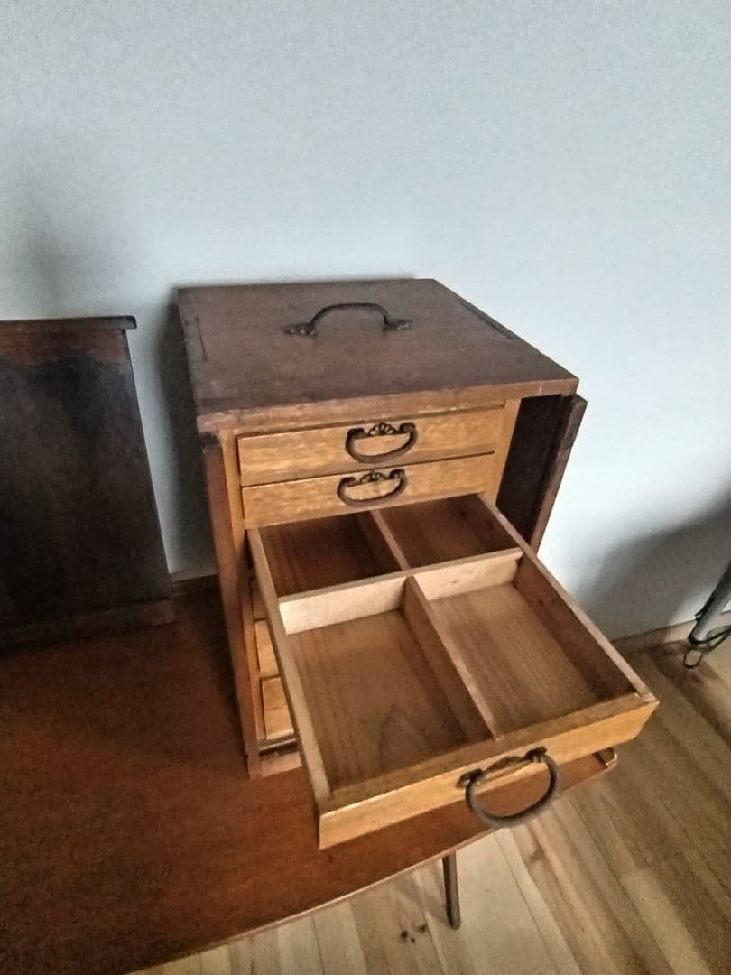 オカモチ木製引き出し式タンス 7段