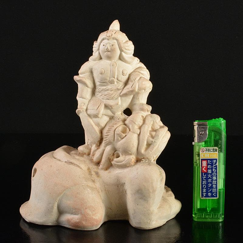 備前焼　落雁窯　古備前　白備前　置物　V　R7153