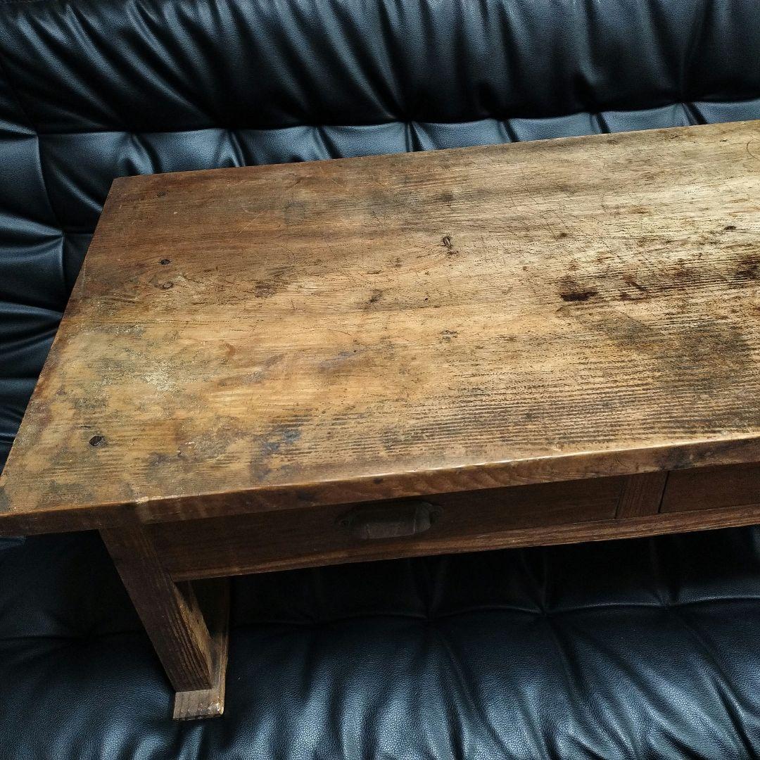 アンティーク 机 一枚板 レトロ 古道具