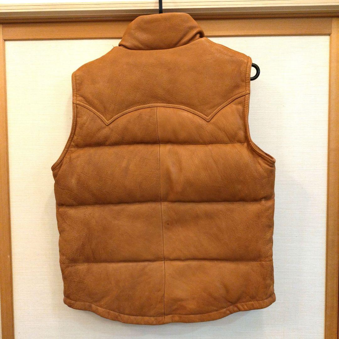 JACK ROSE　レザーダウンベスト美品 ブラウン系
