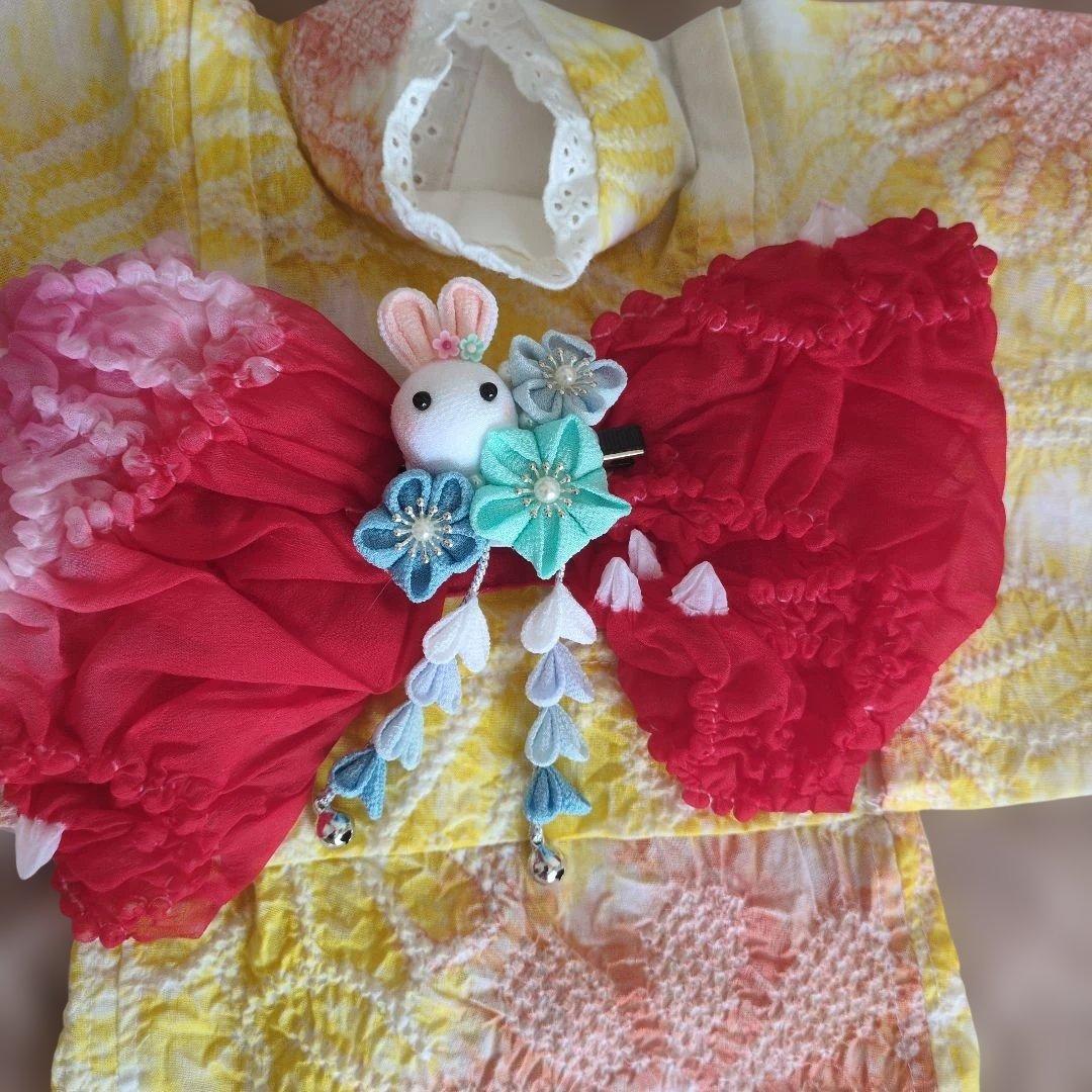 最終お値下げ♥️petittiara有松絞り浴衣、兵児帯ss新品