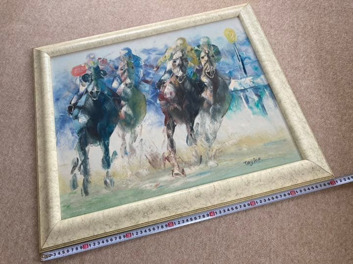 競走馬　競馬　油絵　絵画