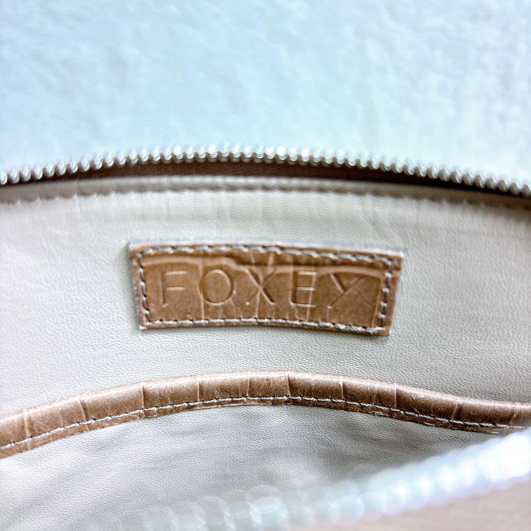 FOXEY マカロンバッグ 型押し everyday success bag