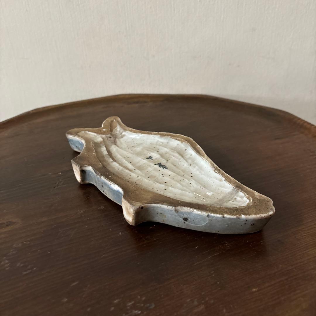 染付魚形硯　東山　兵庫県姫路　江戸時代　骨董　アンティーク検:李朝　三田　伊万里