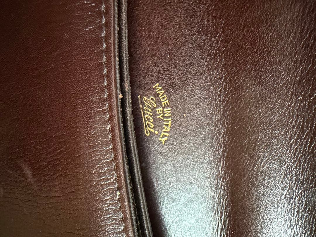 GUCCI ショルダー レザー ブラウン ヴィンテージ