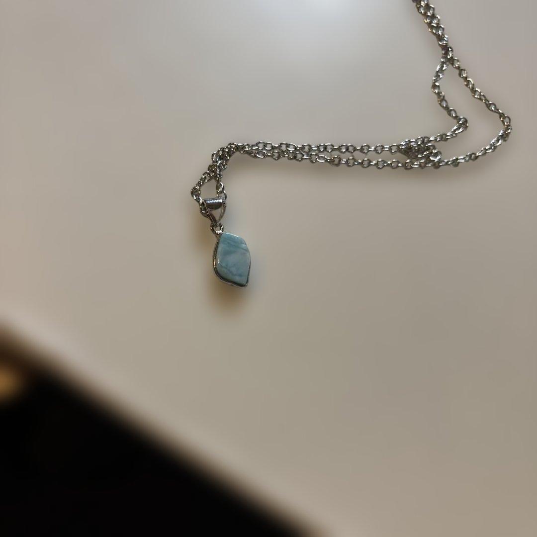 めちゃくちゃかわいいラリマーのネックレス！ちゃんとズンとくる！かわいい！