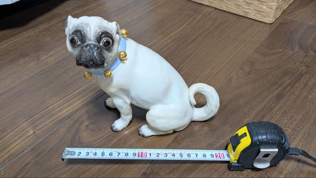 【マイセン】陶器製パグの置物