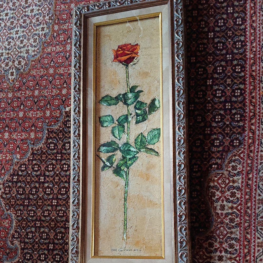 絵画  油彩本物、    薔薇、ジョアン、ゲレロ