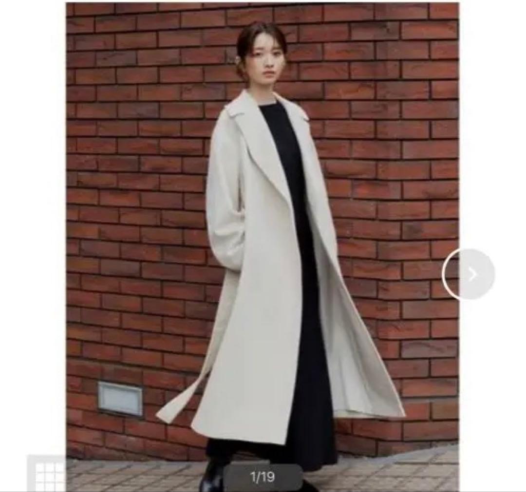 カシミヤ30％混ベーシックコート／Snidel