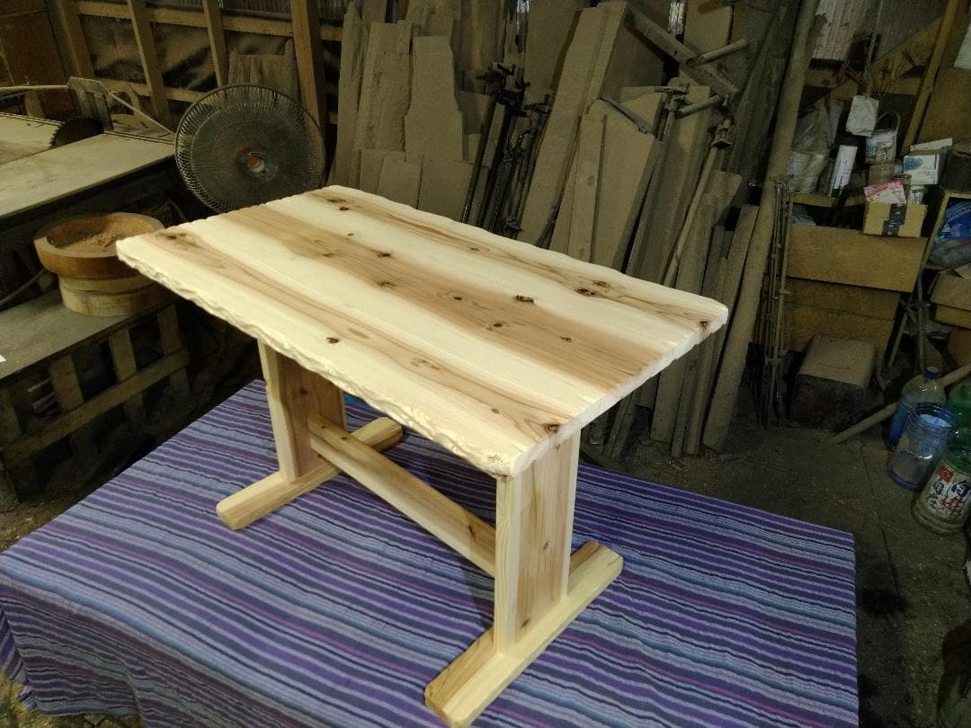 出来たてどうぞ木の良い香り！コヤ木工こだわり制作！国産天然木●ダイニングテーブル