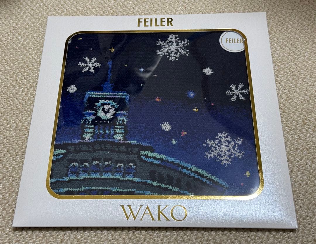 FEILER ×和光 雪の結晶と時計塔 タオルハンカチ