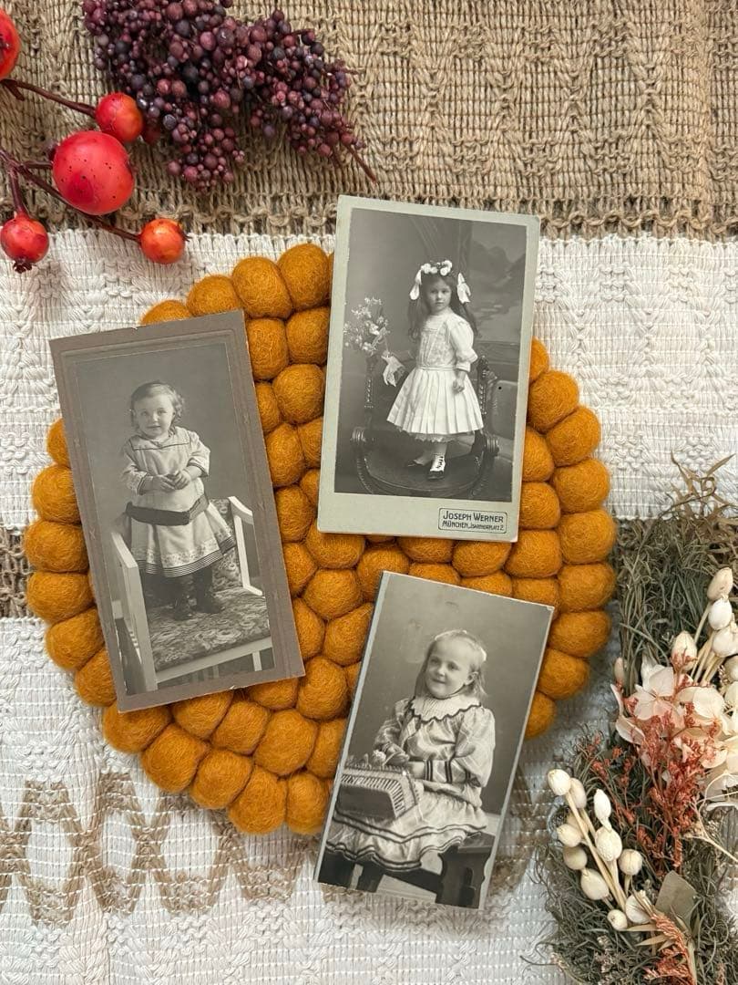 【M005】カルト・ド・ヴィジット　女の子　3枚セット