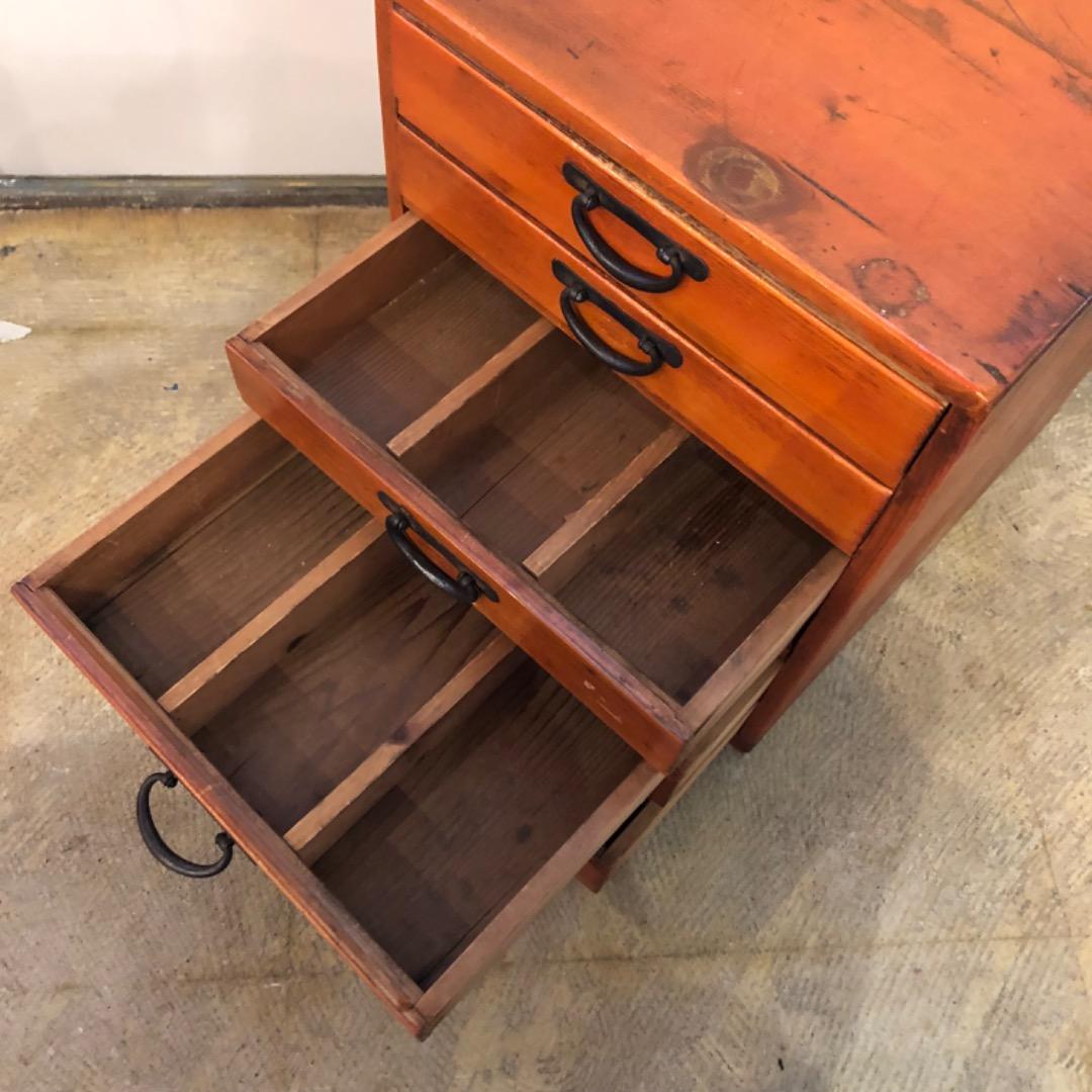 昭和レトロ　ヴィンテージ　アンティーク　引き出し　木製箪笥　蚤の市　古道具