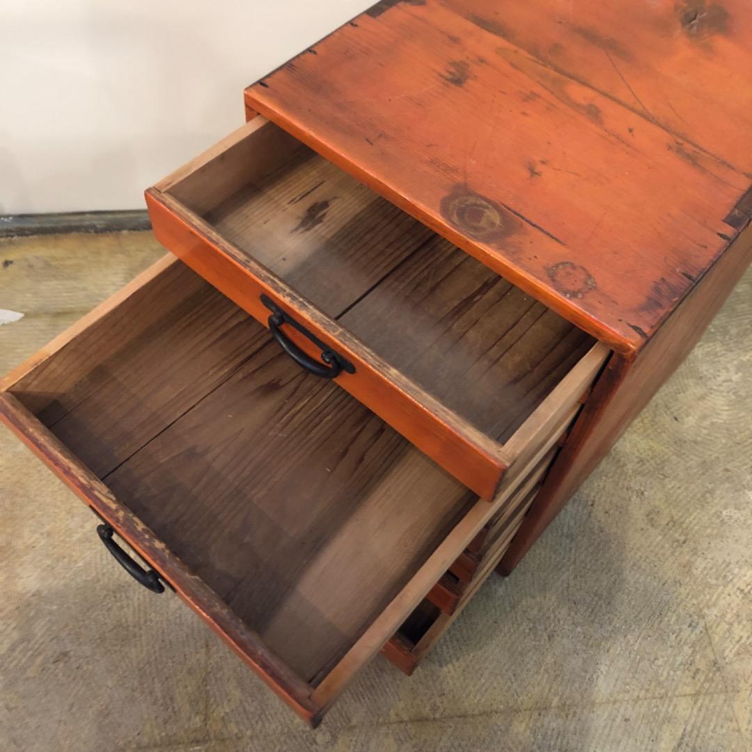 昭和レトロ　ヴィンテージ　アンティーク　引き出し　木製箪笥　蚤の市　古道具