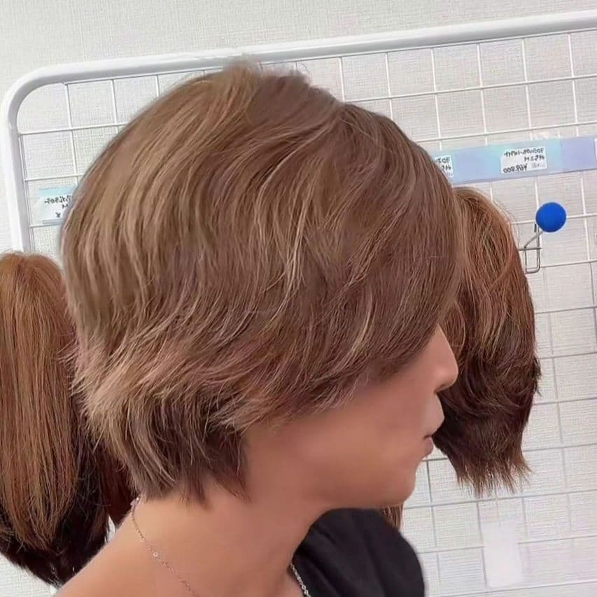 美品 百合子ウイッグ みちこパーマ 3Dウィッグ