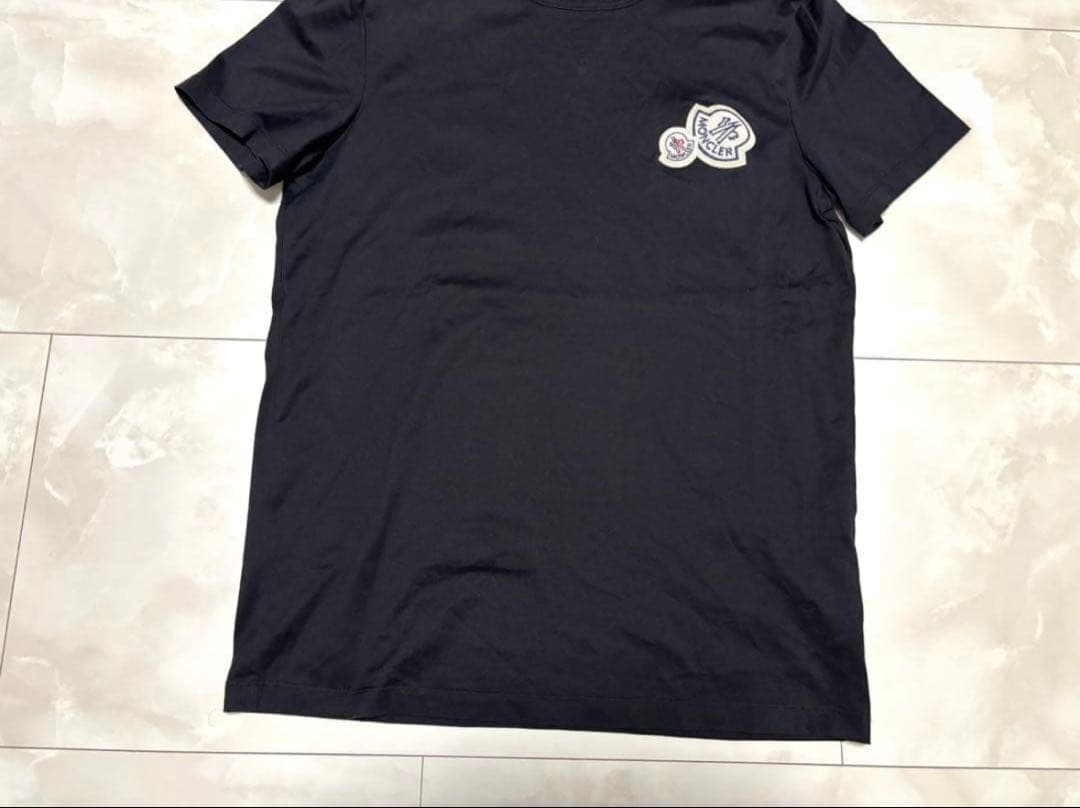 国内正規品 モンクレール ダブルワッペン Tシャツ 半袖 XL ブラック