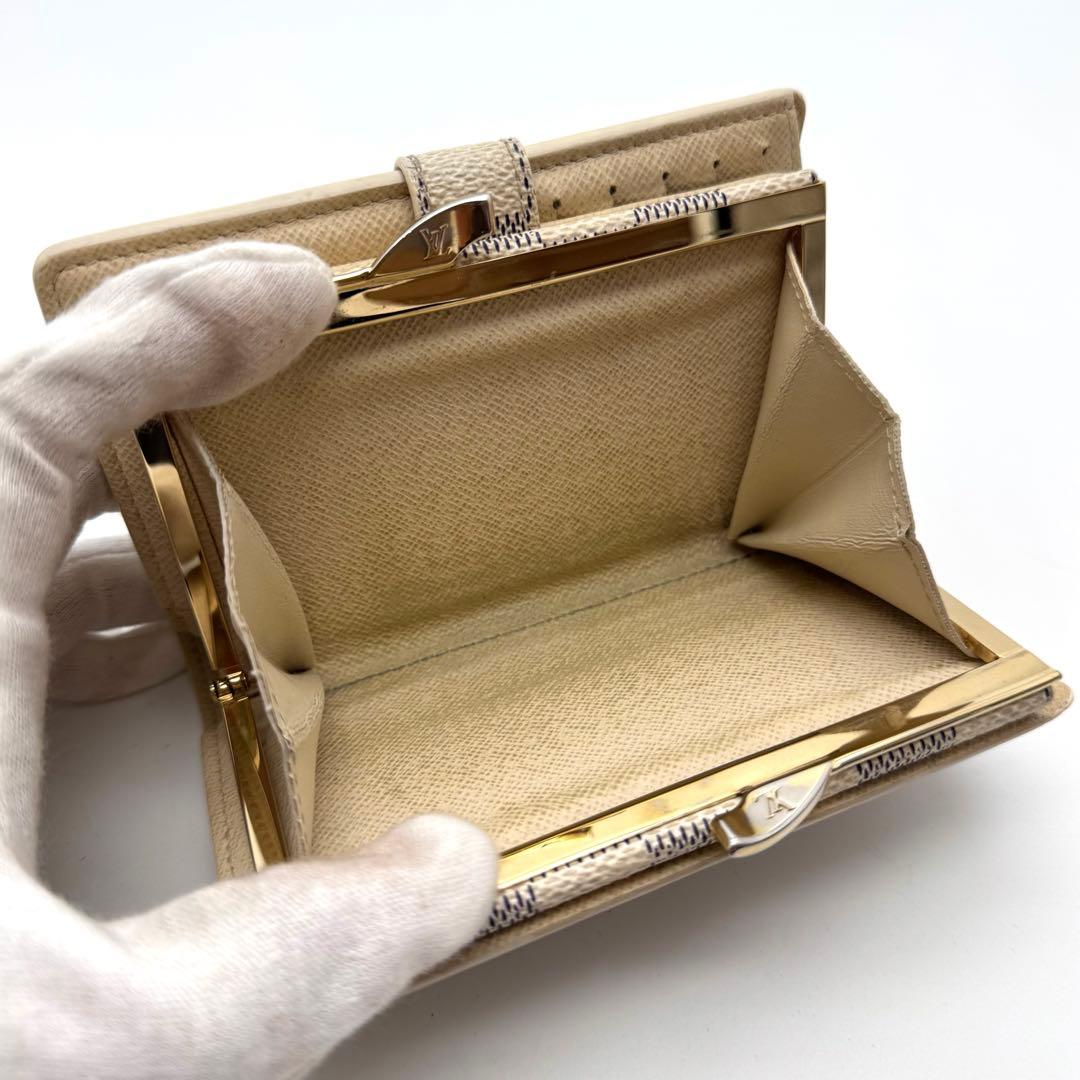 【新型】ルイヴィトン　ダミエ　アズール　ヴィエノワ　コンパクト　二つ折り財布