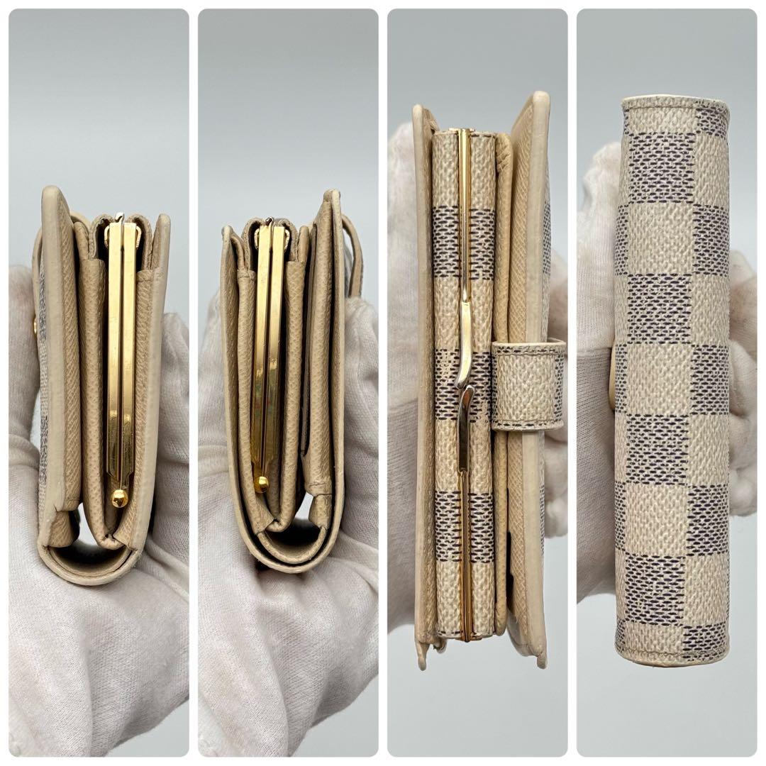 【新型】ルイヴィトン　ダミエ　アズール　ヴィエノワ　コンパクト　二つ折り財布