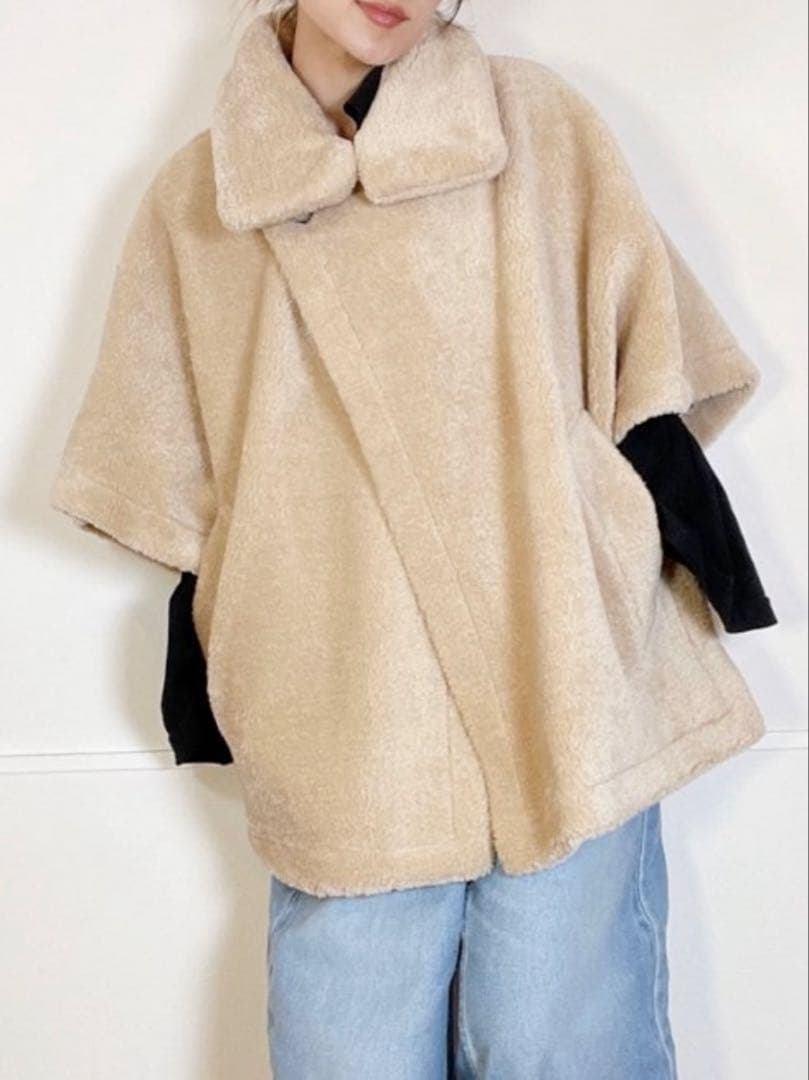 ココディール　ボアケープコート