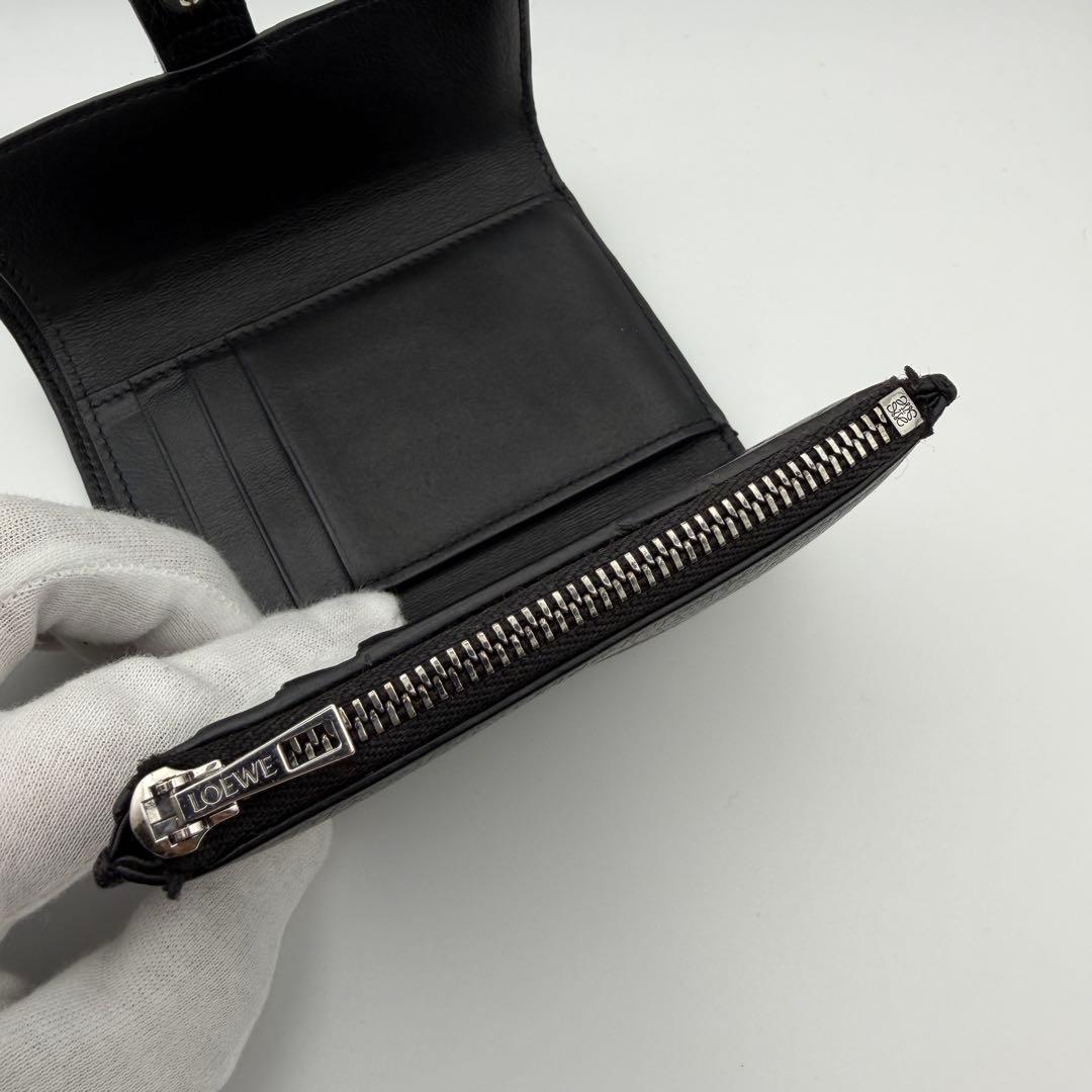 LOEWE ロエベ 財スモールバーティカルウォレット ファスナー 三つ折り