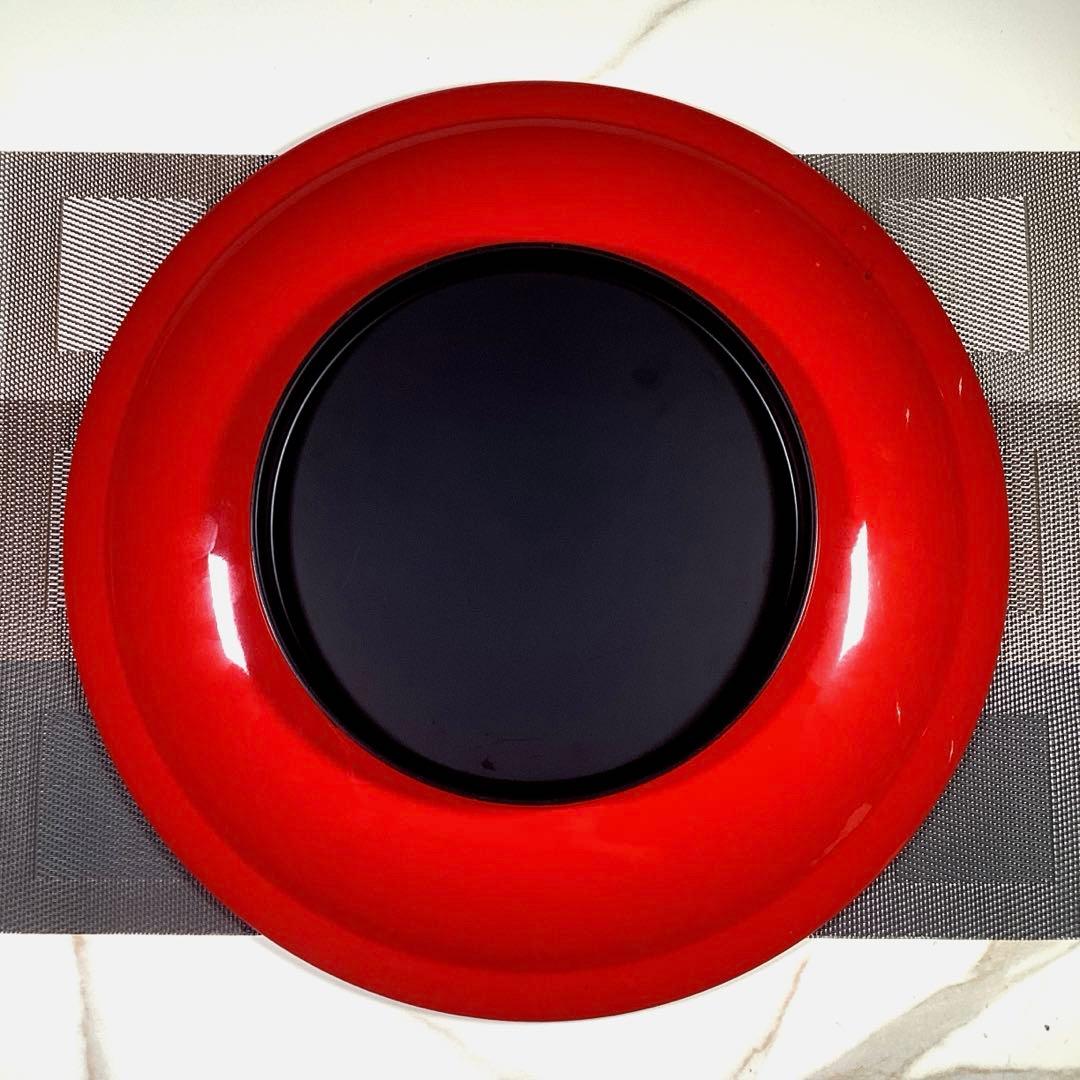 『暮らしのうー特価』　堆朱　大皿　飾り皿　皿立て付き　特大サイズ