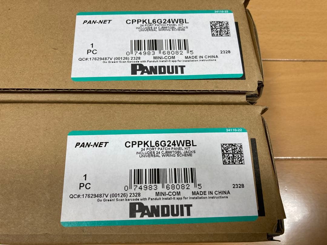 新品　パンドウィット　CPPKL6G24WBL 24ポートパッチパネル　2個