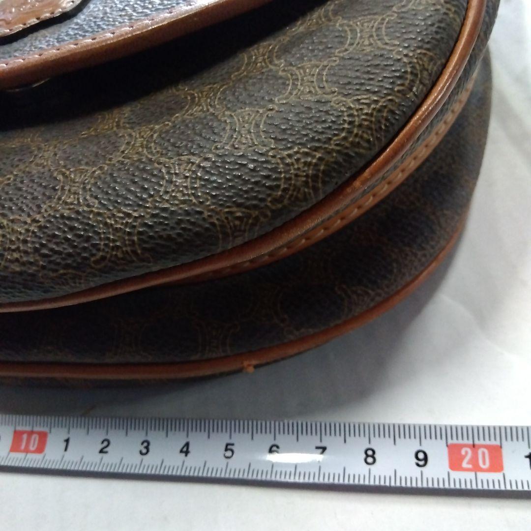 ④セリーヌ ヴィンテージ マカダム柄 ショルダーバッグ レザー CELINE