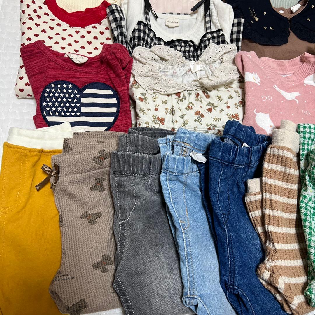 I*A様 女の子　秋冬服　保育園　まとめ売り　90サイズ　60点