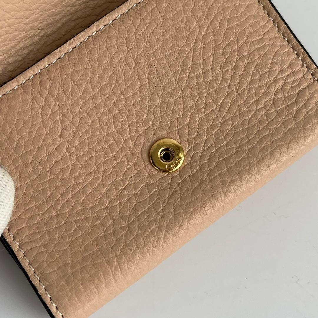 ✨未使用レベル✨　Chloe 財布　ベージュ　レザー　ホログラムシール