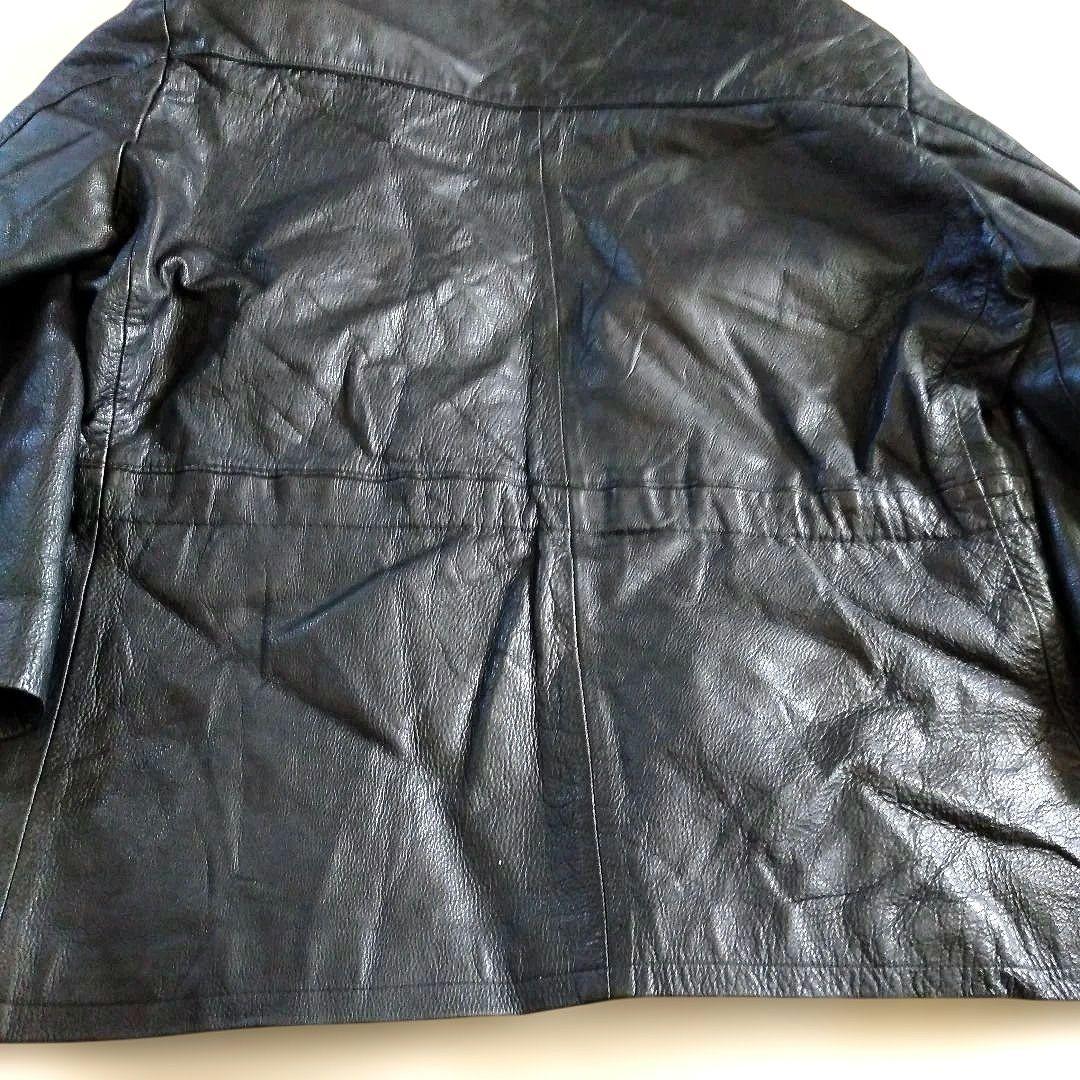 Vintage Euro シングルライダース レザージャケット カーコート