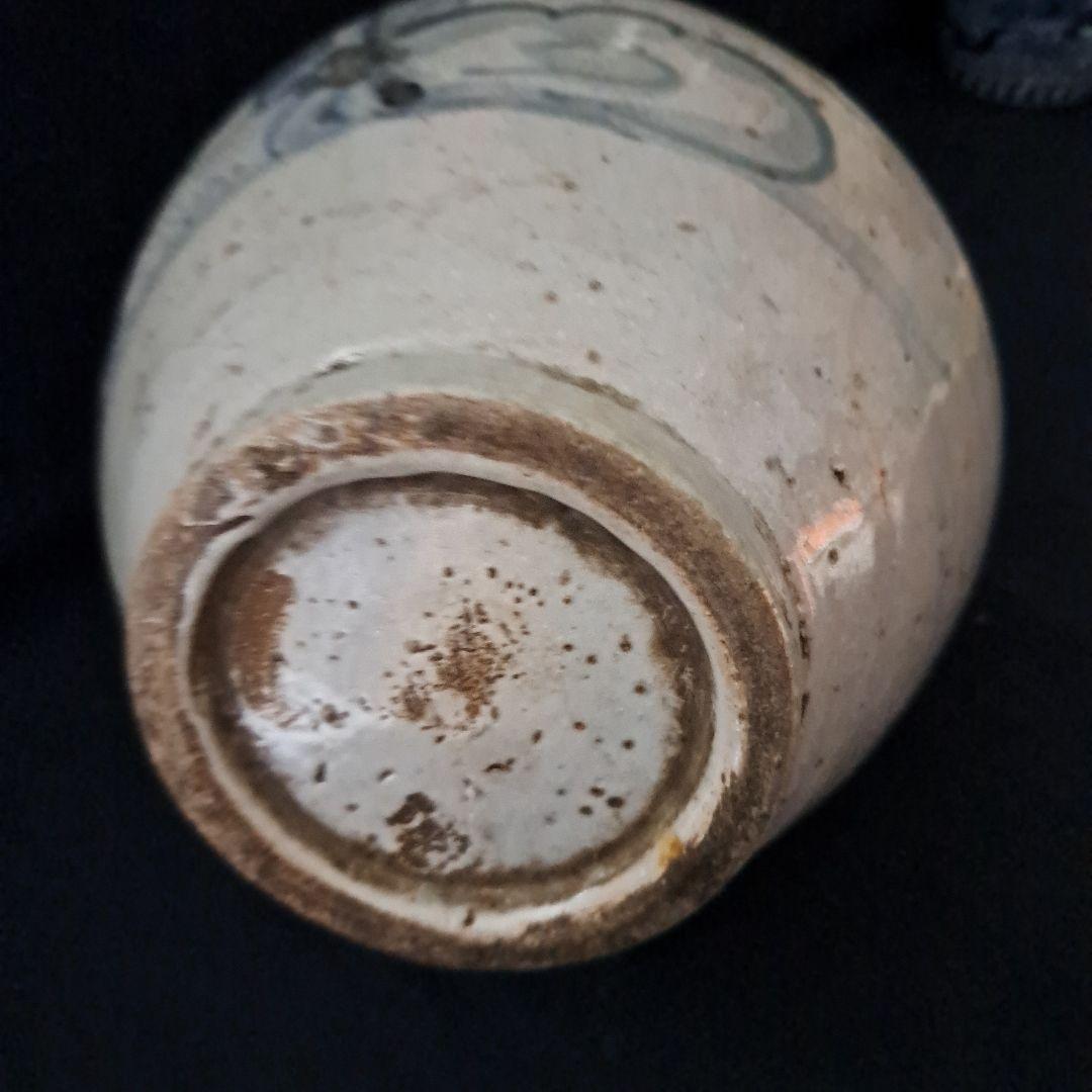 「細首の徳利 初期伊万里のロマン(高さ27cm)」 染付徳利 骨董アンティーク