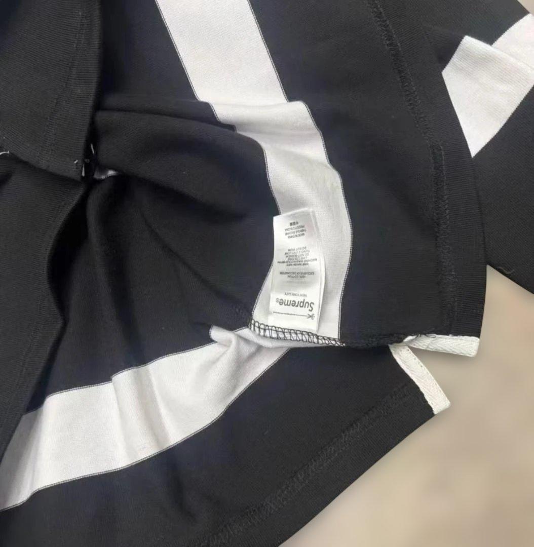 Supreme FW25 WEEK1 ストライプ ラグビーシャツ 美品 長袖