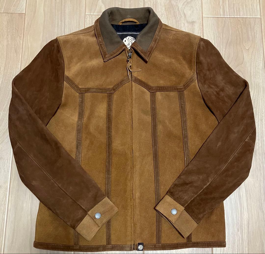 Pretty Green 本革スウェードライダースジャケット サイズ3