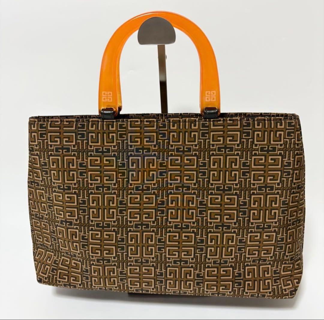 極美品　ジバンシー　ヴィンテージ　ハンドバッグ　トートバッグ　3室　総柄　4G