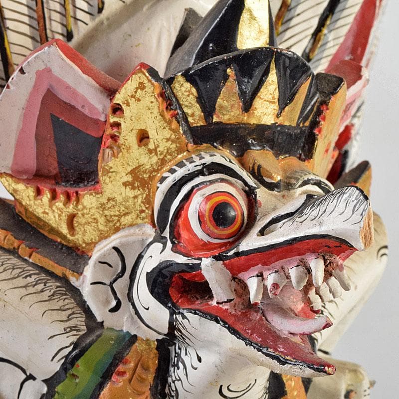 バリ島　インドネシア　彩色木彫　ガルーダ像　置物　N　R9435B