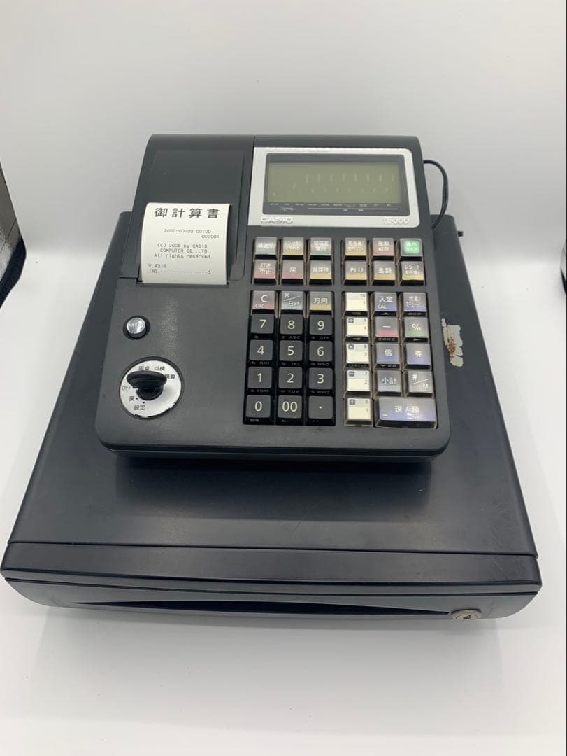 CASIO TE-300 電子レジスター ブラック 【動作確認・初期化設定済み】