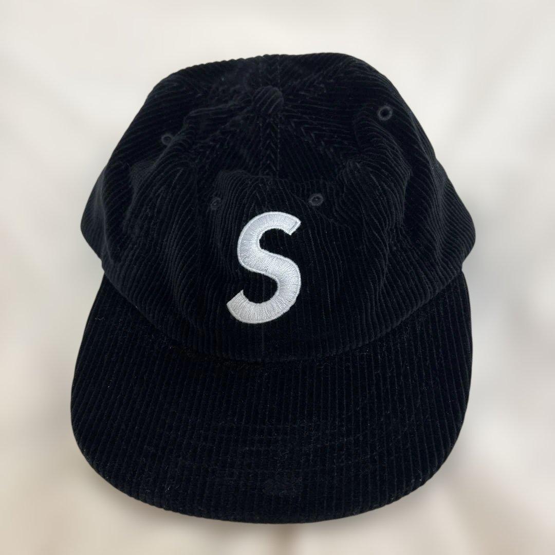 Supreme コーデュロイキャップ 黒 ブラック