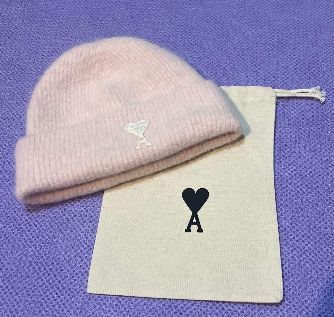 【新品】AMI DE COEUR CLOUDY アルパカ ニット ビーニーピンク