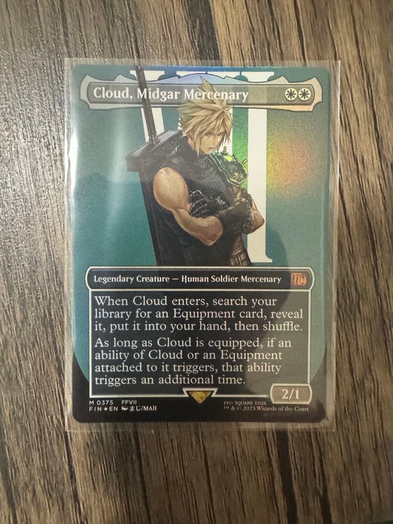 あ*様 ミッドガルの傭兵、クラウド　英語　ボーダーレス　foil