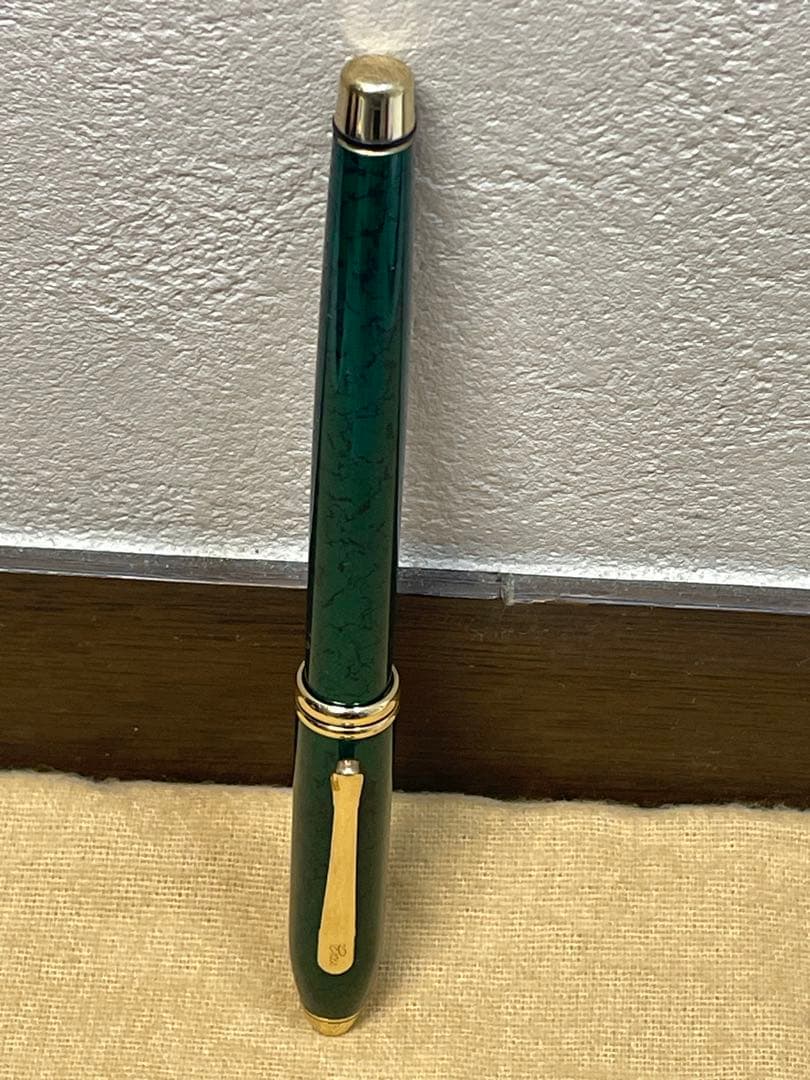 CROSSクロス万年筆タウンゼント マーブルグリーン 14K585 ゴールド金具