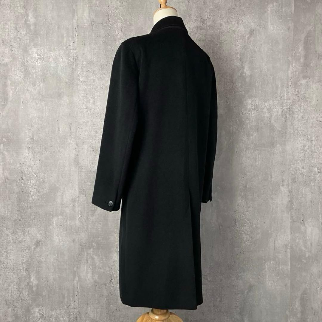 agnès b. アニエスベー アンゴラ混 ウール チェスターコート 黒 40