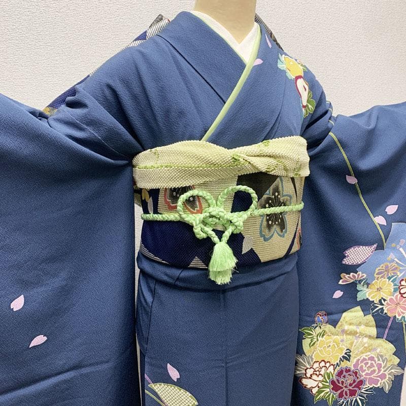 408z22☆作家物 花おとぎ 振袖 金駒刺繍 身幅広め 成人式 結婚式☆
