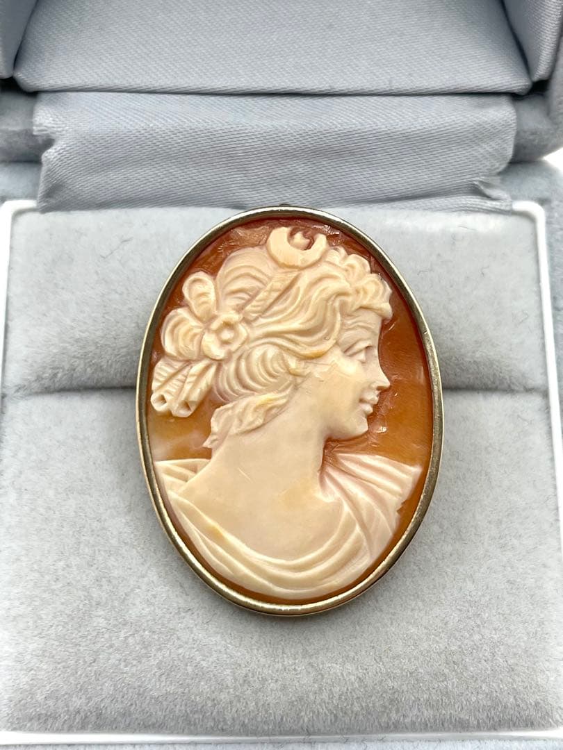 k14 カメオブローチ　ネックレストップ　cameo 585 アンティーク