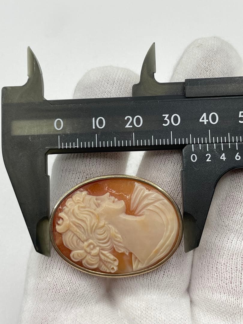 k14 カメオブローチ　ネックレストップ　cameo 585 アンティーク