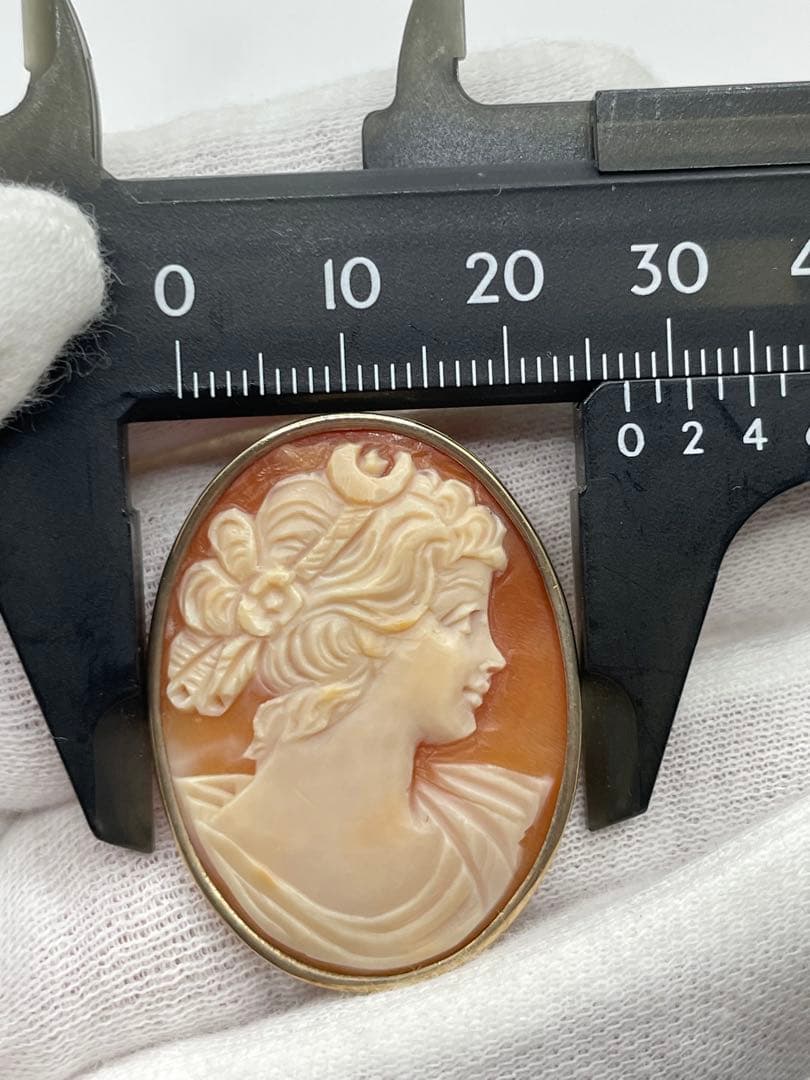 k14 カメオブローチ　ネックレストップ　cameo 585 アンティーク