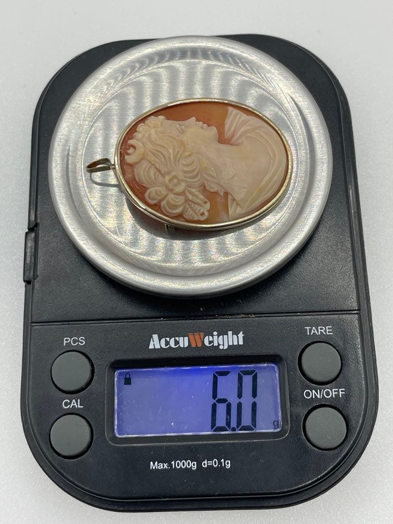 k14 カメオブローチ　ネックレストップ　cameo 585 アンティーク