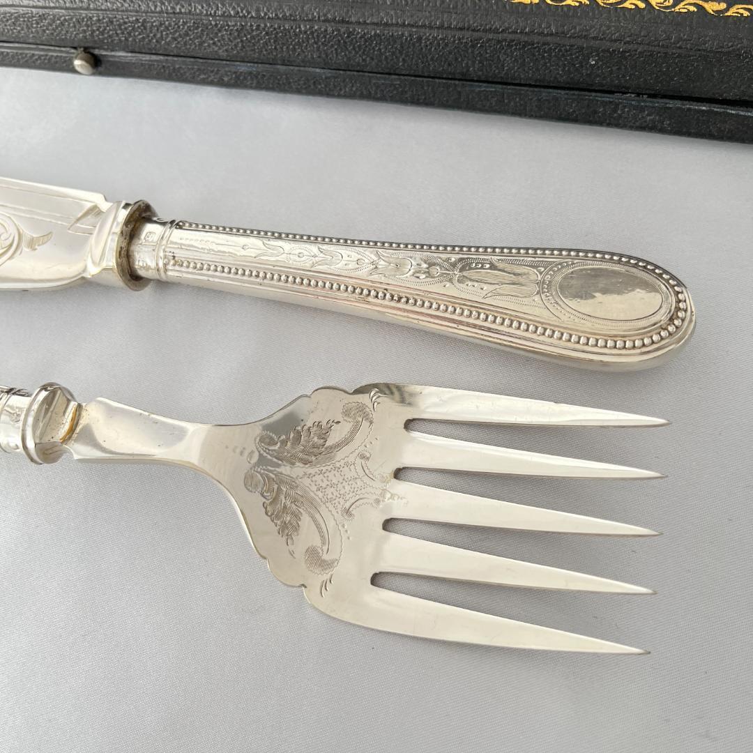 【Martin & Hall】【純銀ハンドル】ビクトリアンの サーバーセット